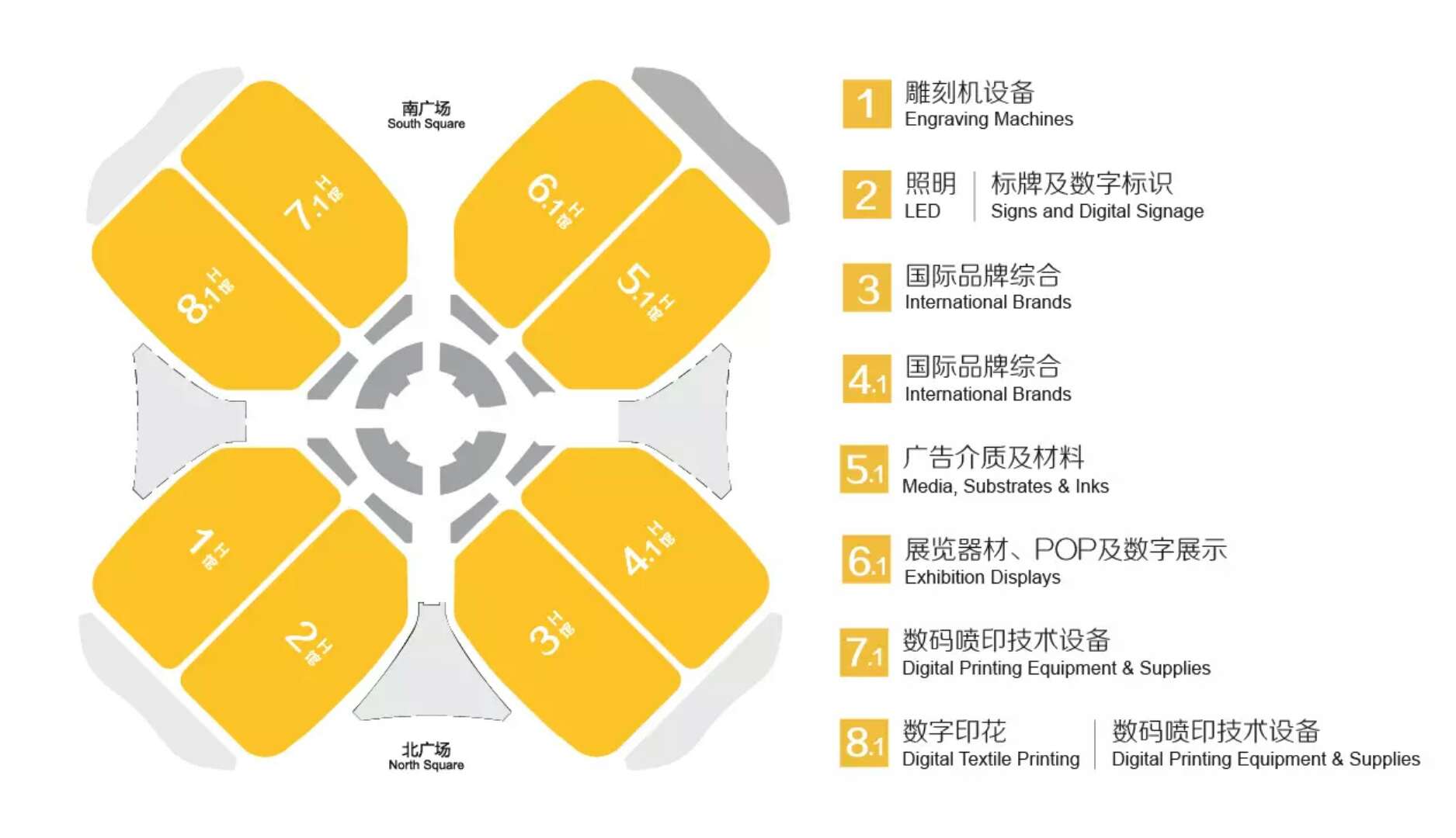 2019年上海广告展场馆分布图11111111111