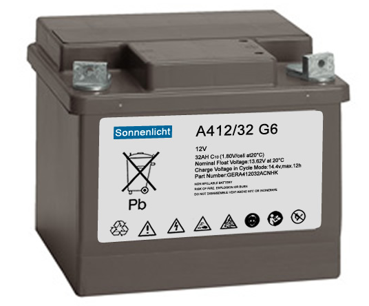 牡丹江蓄电池供货12V32AH德国阳光进口A412/32G胶体蓄电池供货