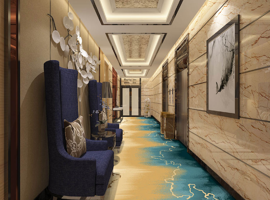 酒店走廊用哪种地毯 酒店走道地毯，3000多款图案，还可定制！
