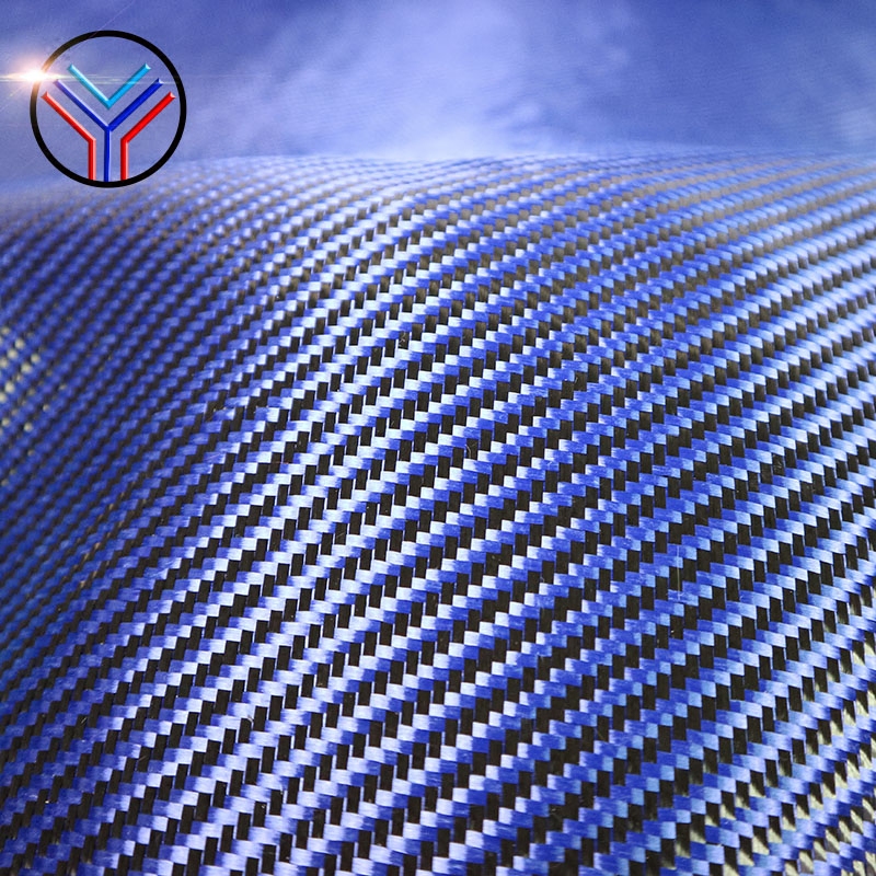 碳纤维混编布3k进口蓝黑色芳碳混编布 碳纤维美国凯夫拉芳纶汽车改装