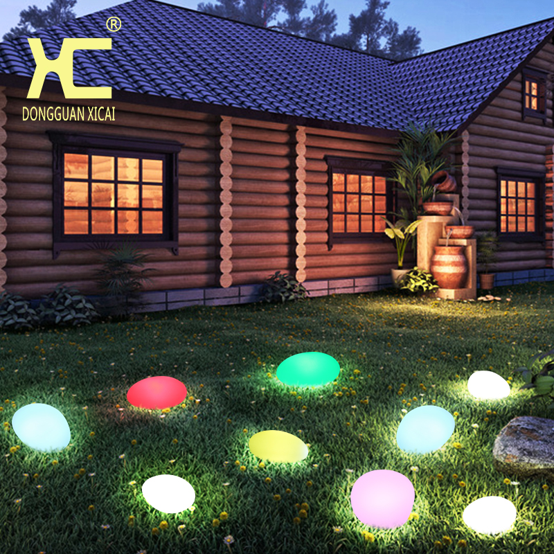 夕彩LED石头灯 户外花园灯草坪装饰落地灯 创意发光卵石灯