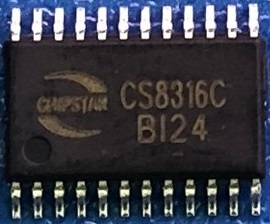 CS8316双节锂电池7.4V供电内置升压\单声道25W功放IC