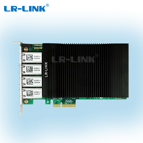 LR-LINK联瑞千兆PCIe 4口POE+以太网图像采集卡Intel I350