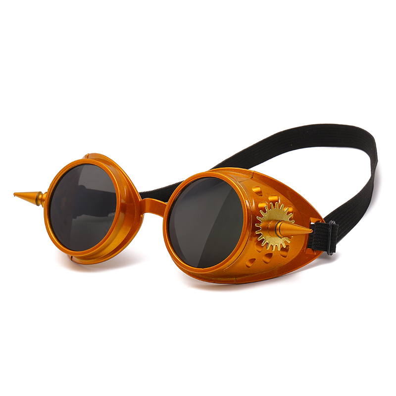 欧美新款朋克眼镜柳钉蒸汽眼镜骑行防风护目镜电焊劳保眼镜