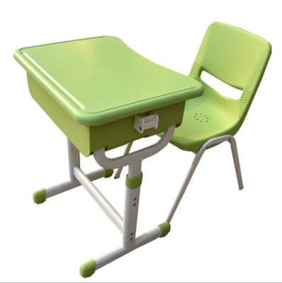 石排培训课桌椅直销 品优家具 培训 双人 钢木 中小学 幼儿园