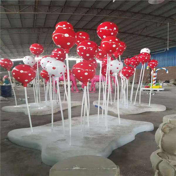 佛山商场庆典玻璃钢气球雕塑落地摆件