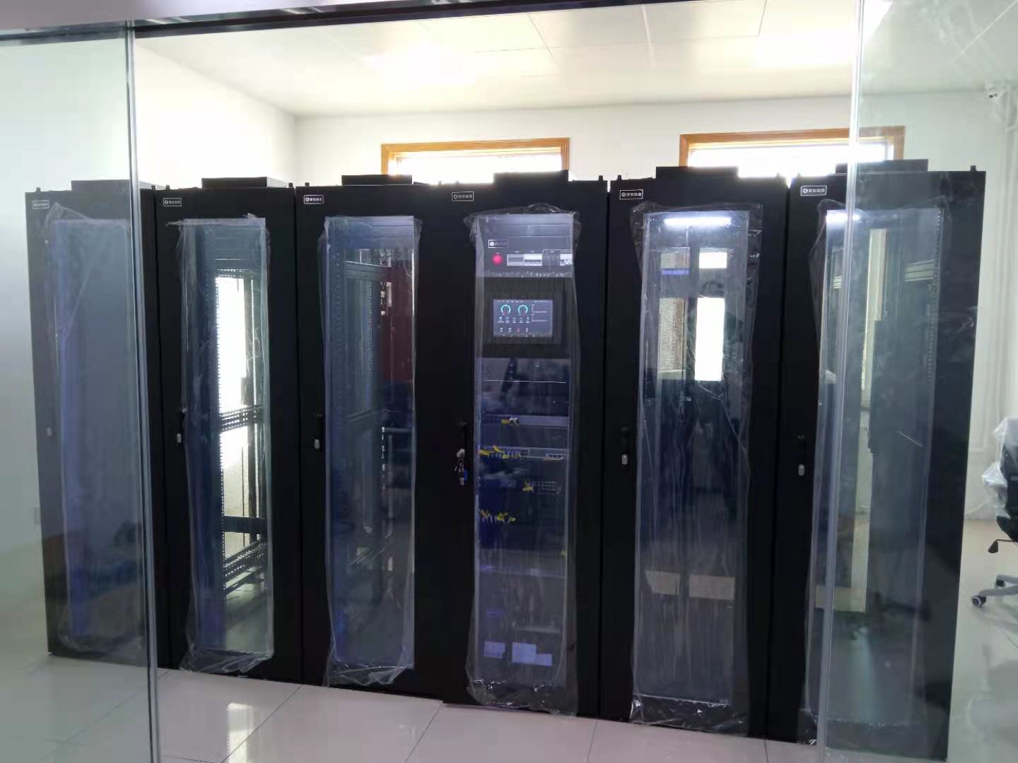 浙江省宁波市单排微模块七联智能一体化集成智慧智能机柜机房