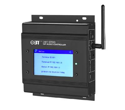 OBT欧博IP网络广播-9708IP数字网络广播壁挂式终端控制器