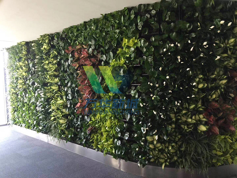 万华批发定制室内墙面塑料草坪装饰植物 绿植配材 仿真植物墙