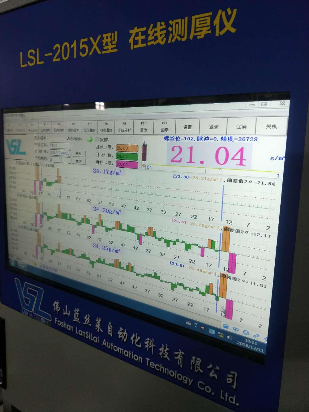汕头LSL在线X型测厚仪 佛山蓝丝莱自动化科技有限公司