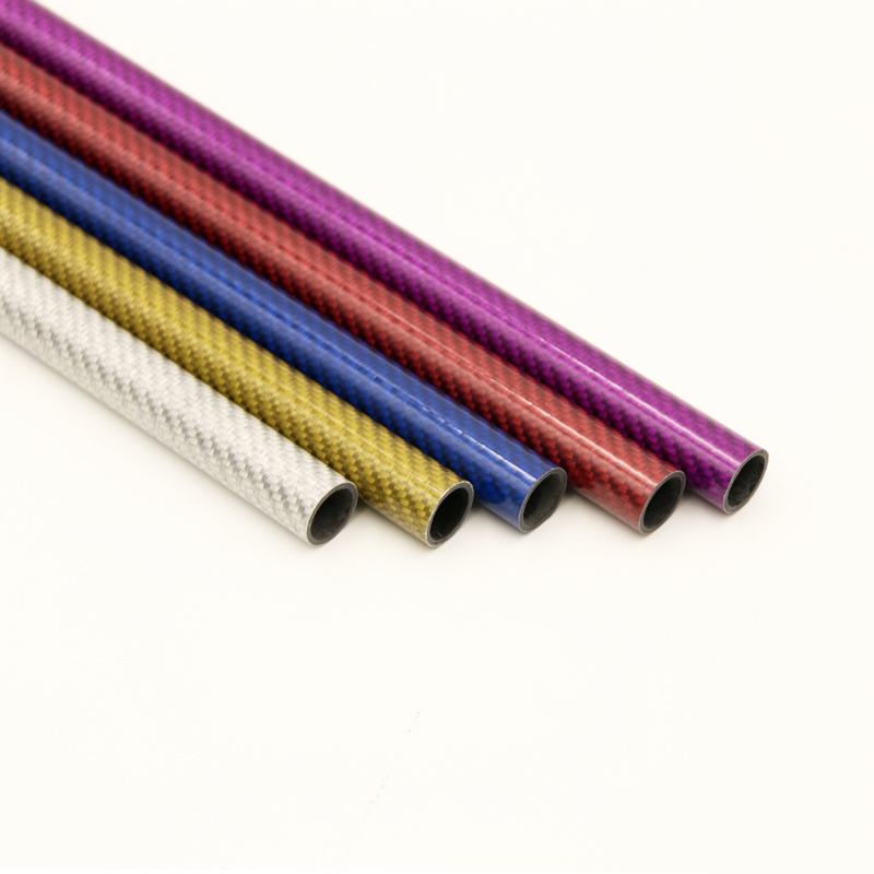 亮面碳纤维管 碳纤维包覆彩色碳纤维加工定制