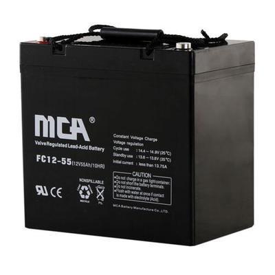 MCA蓄电池12V55AH 原装正品
