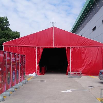 上海红色婚礼篷房红白相间全透明浪漫婚礼帐篷厂家