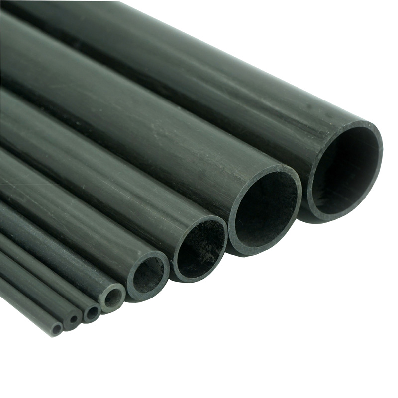 厂家供应碳纤维管材 拉挤成型碳纤维光亮圆管 黑色碳纤维空心管