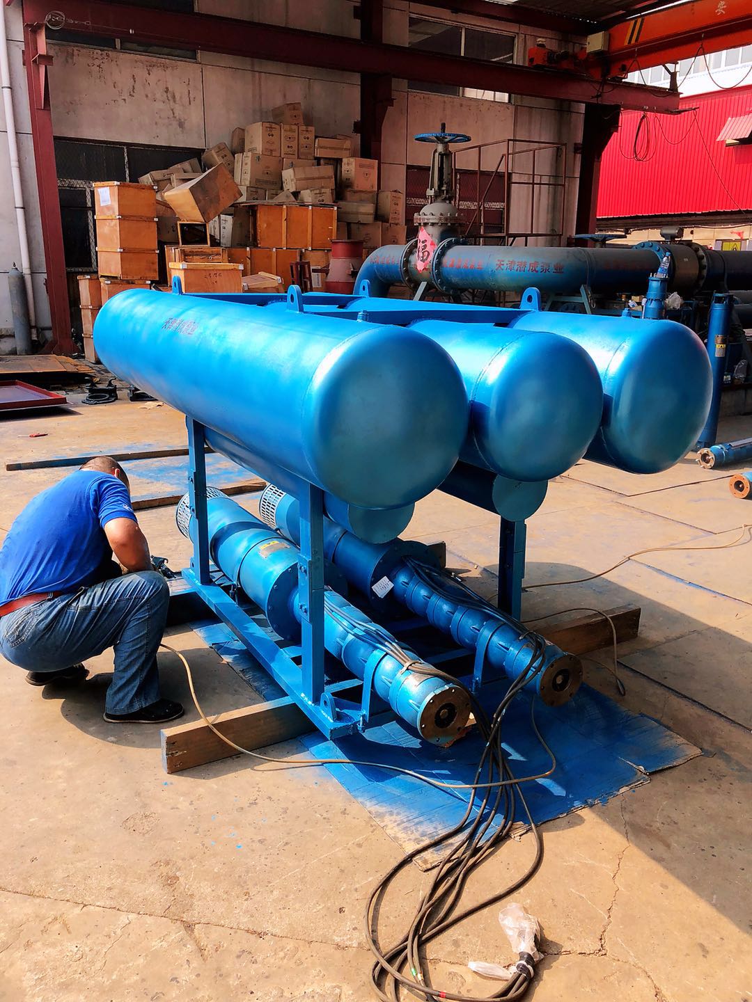 浮筒潜水泵安装方便潜水深井泵应用