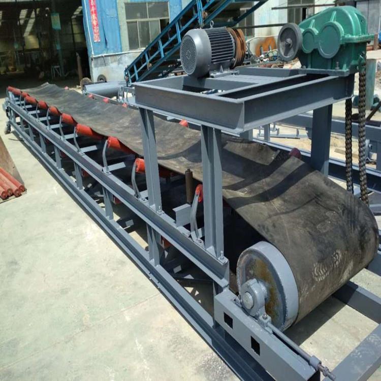 化肥袋子輸送機 移動式沙子輸送機 帯式輸送機制作