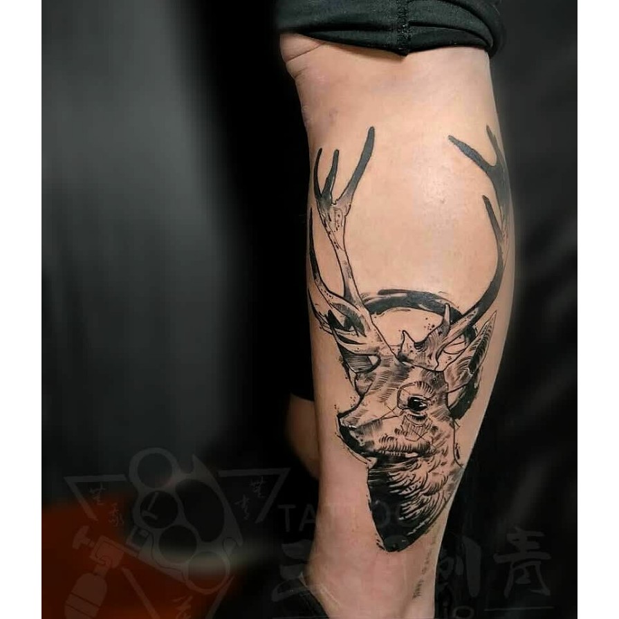 长沙**纹身推荐三相刺青鹿的纹身及其含义