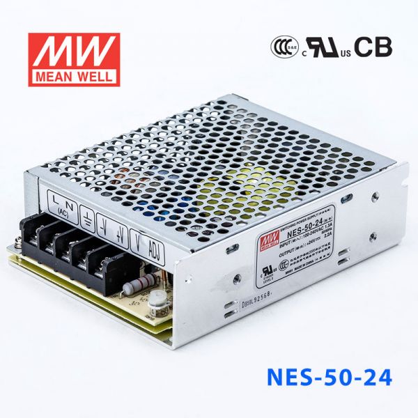 中国台湾明纬NES-50-24开关电源50W/24V/2.2A高性能直流NES照明RS