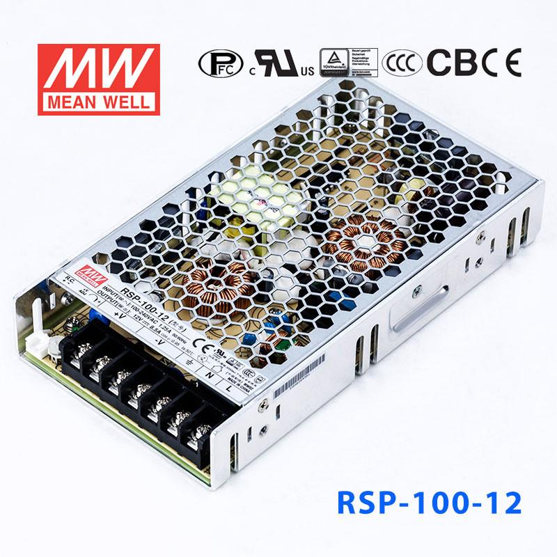中国台湾明纬RSP-100-12开关电源100W/12V/8.5A**薄型带PFC功能电源