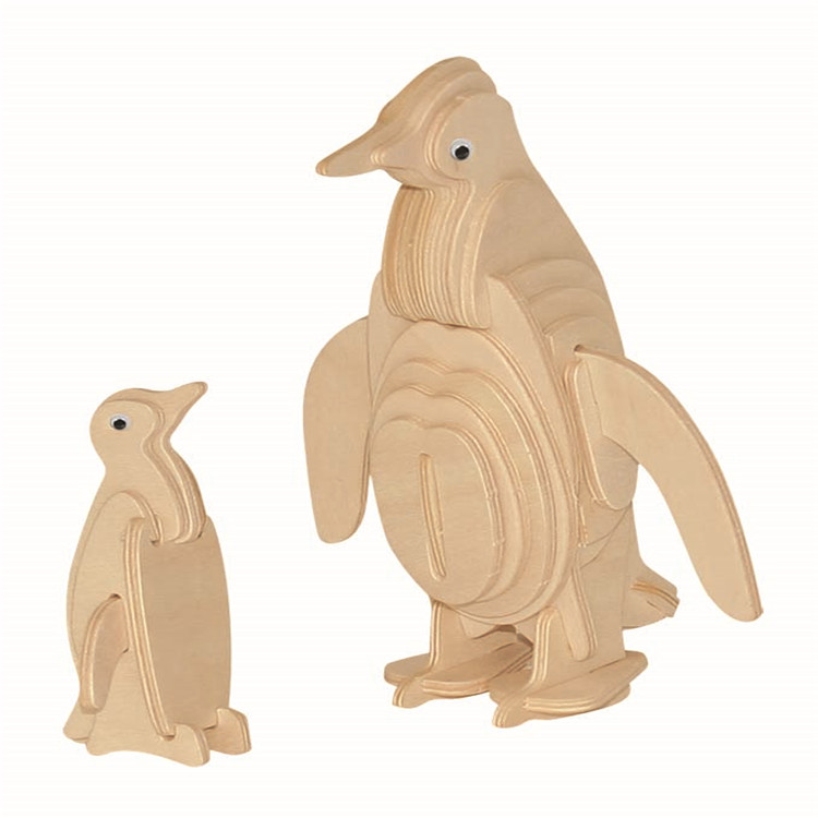 厂家直销木质益智仿真模型玩具wp091企鹅