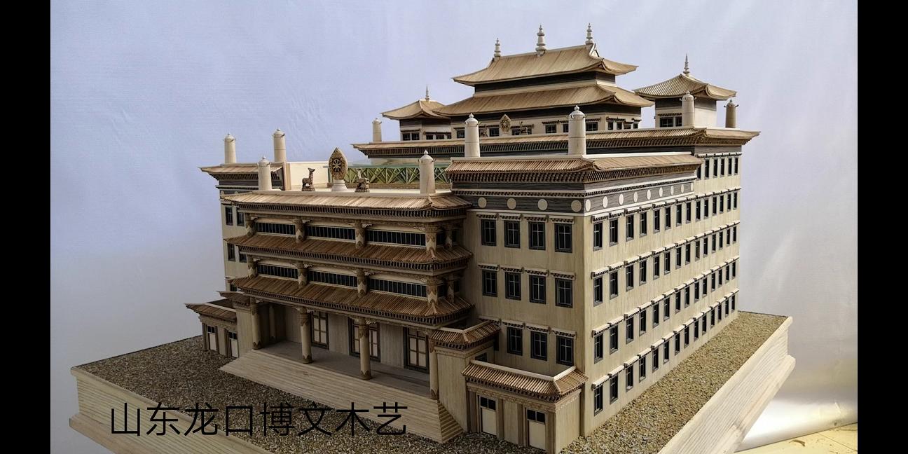 色达五明佛学院建筑模型博物馆定做微缩景观沙盘厂家山东龙口博文木艺厂