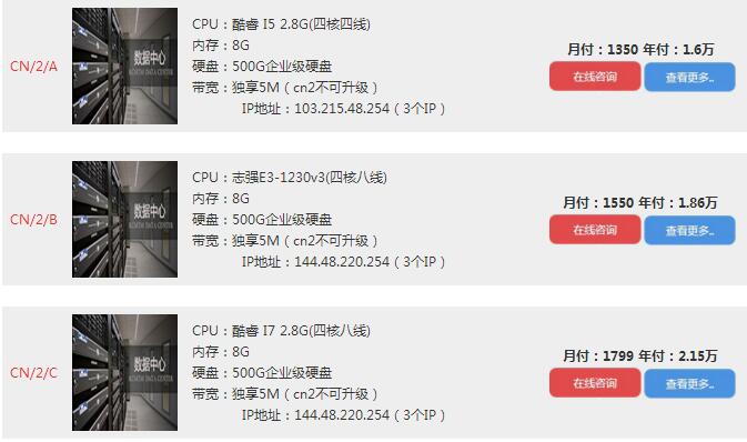 中国香港CN2服务器租用性价比高
