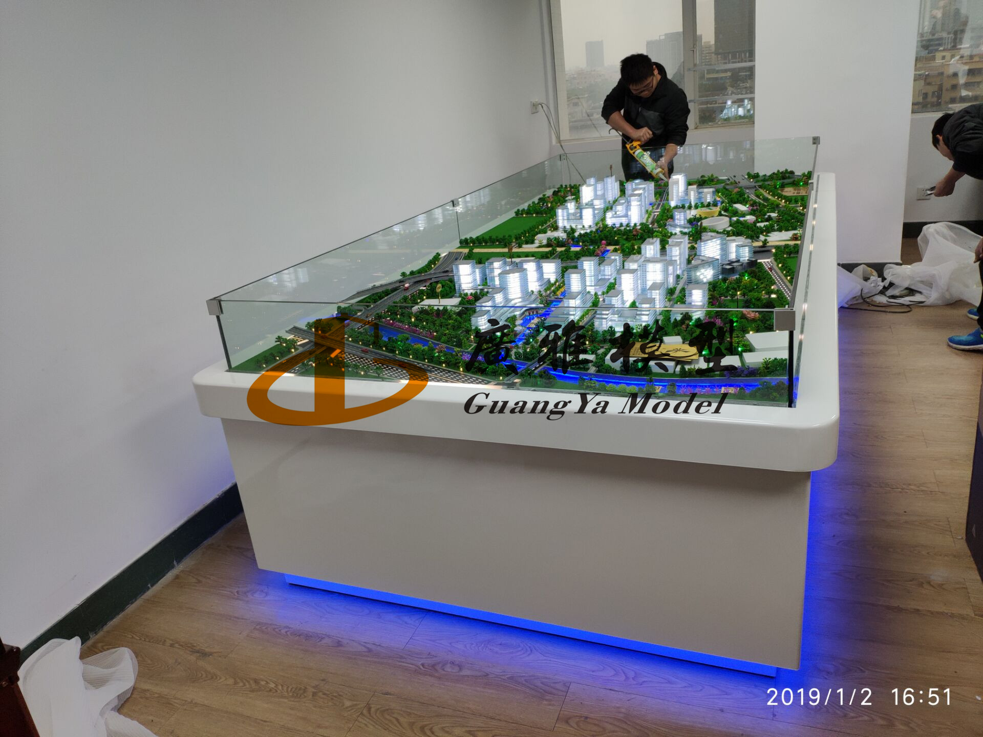 广州荔湾白鹤沙地块和龙溪大道地块沙盘模型制作