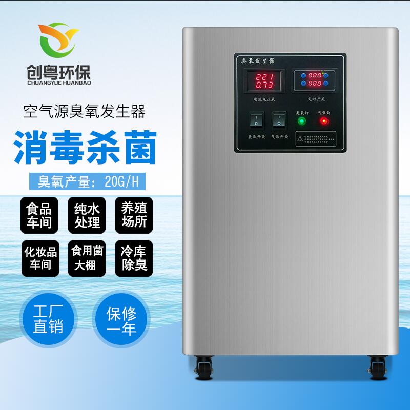 广州创粤20g水处理臭氧发生器食品加工车间瓶子包材臭氧消毒机