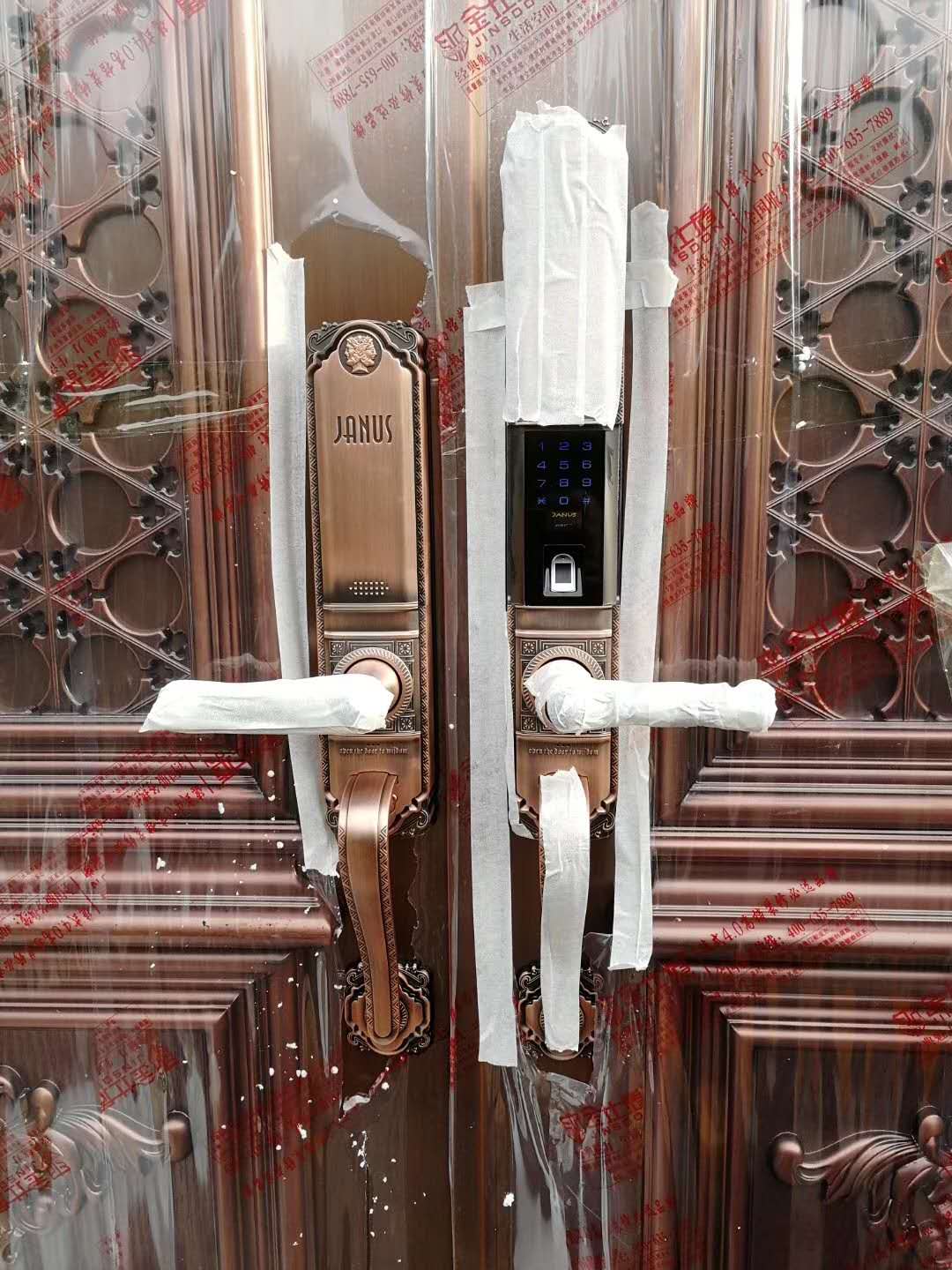 江西智能指纹锁家用防盗门锁通用型电子门锁公寓密码锁磁卡感应锁