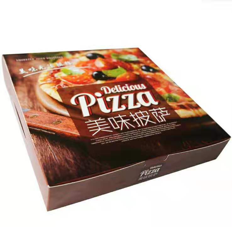 外卖披萨盒现货彩印包装白卡盒子瓦楞披萨食品纸盒药盒