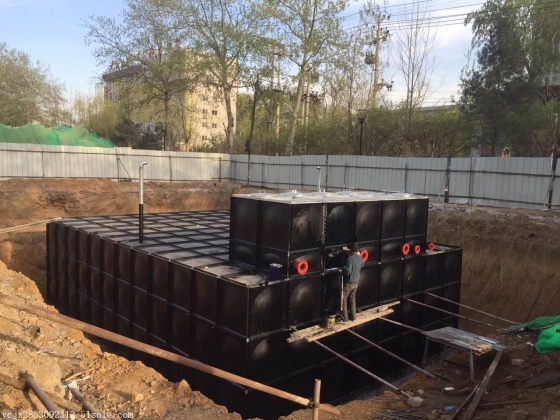 箱泵一体化无浮泵站地埋式消防水箱 现场安装
