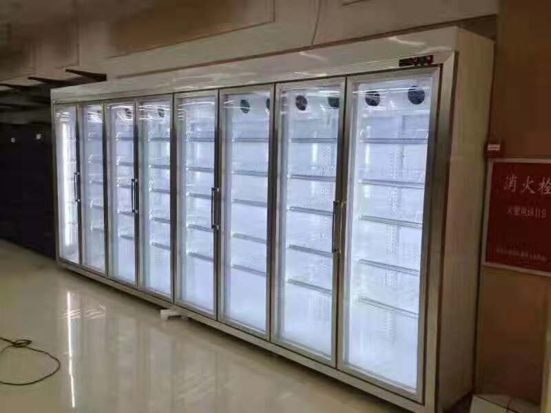 洛阳市定做超市风幕柜拉门柜的厂家|酒水饮料冷藏柜