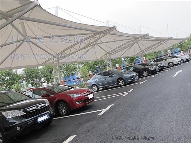 上海旻艺遮阳专业生产，膜结构停车棚，景观篷，张拉索膜结构