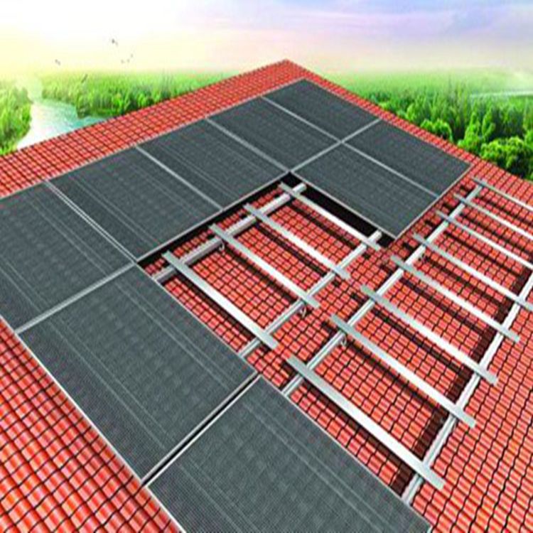 平面屋顶太阳能光伏组件支架型钢支架配件光伏板支架三角连热镀锌