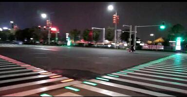 十字路发光斑马线埋地LED红绿灯
