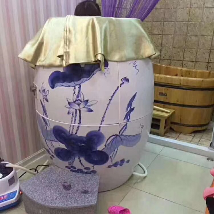 景德镇陶瓷养生瓮源头工厂 活瓷能量养生缸 发汗熏蒸瓮