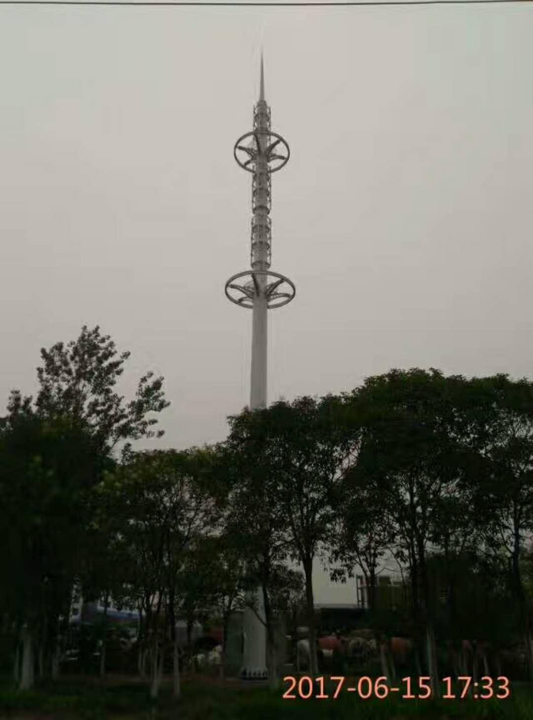 莆田供应15米-40米单管塔美化塔促销 华沃铁塔