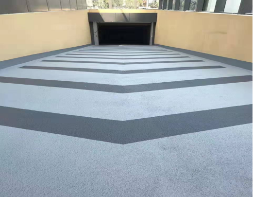 承接深圳停车场坡道材料厂家 聚氨酯彩色道路防滑材料