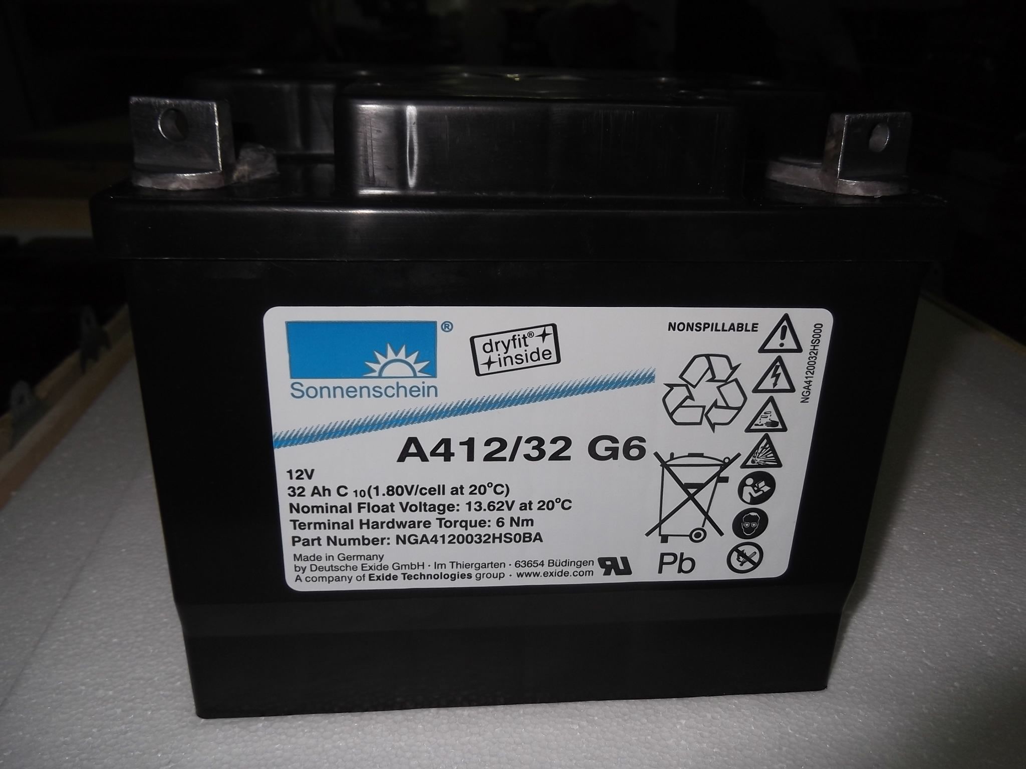 德國陽光A412/90 A蓄電池5G通訊