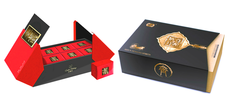 大号长方形日式手提礼品盒干花礼物盒送男朋友复古文艺包装纸盒 干花礼盒—棕色盒盖