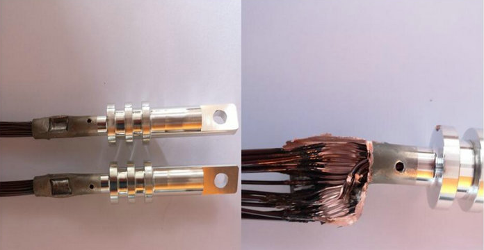 电机铜端子多股漆不祛漆不加锡包线焊接熔接机