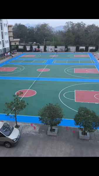 重庆公园酸篮球场施工设计