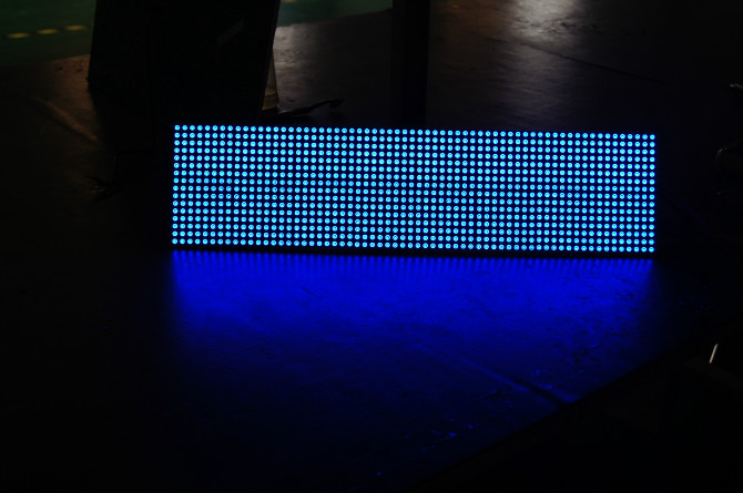 5.0单蓝色led单元板P7.62单蓝色led显示屏