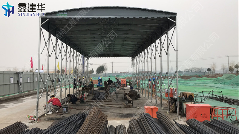 晋州市2019年较新电动活动雨棚移动式推拉帐篷遮阳蓬定做