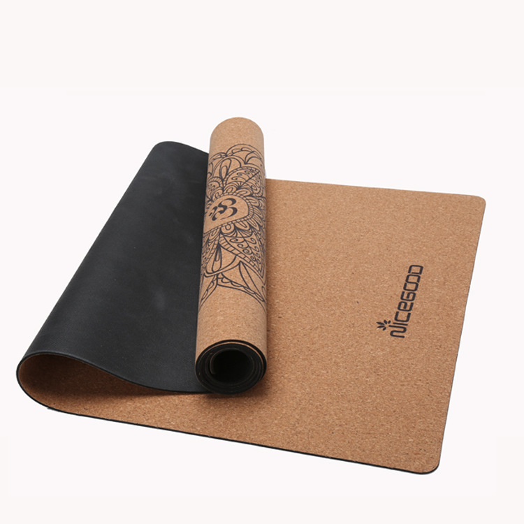 厂家直销伽典定制软木瑜伽垫天然橡胶个性印花环保软木瑜伽垫子批发代理