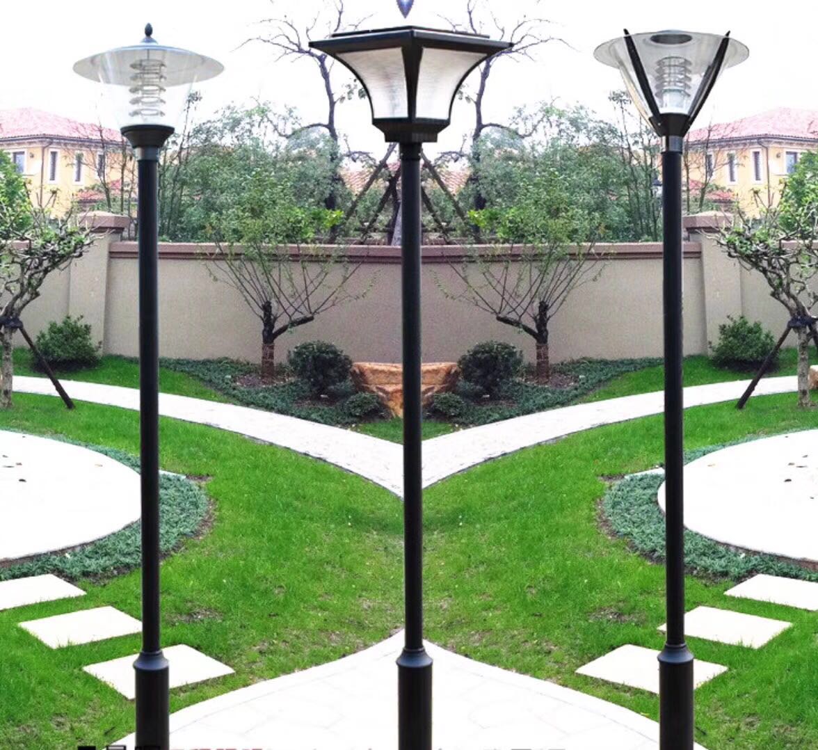 路灯户外庭院灯杆3米花园灯草坪高杆灯景观防水灯罩LED灯头