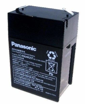 panasonic松下蓄电池LC-R064R2ST 6V1.4AH应急灯电梯配件仪表电池