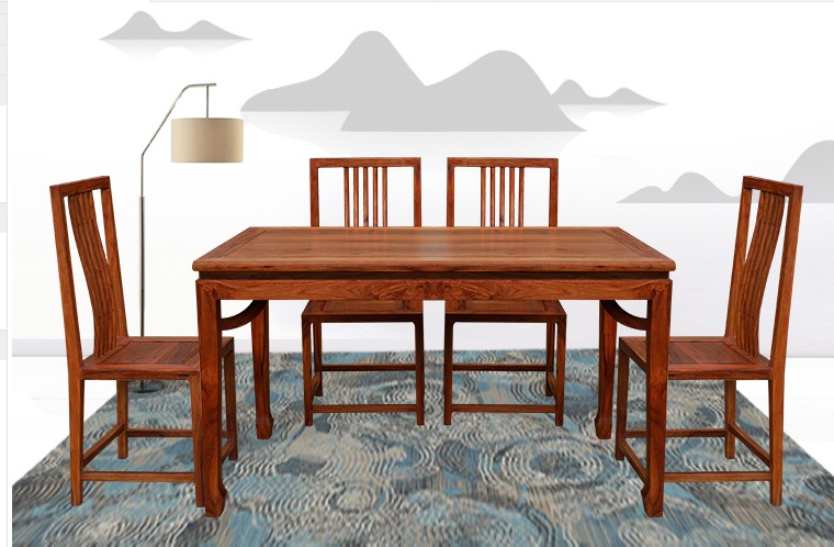 湖北武汉本地中国香港二木新中式红木实木纯手工家具餐桌