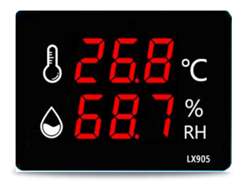 乐享LX905多功能工业LED大屏温湿度检测仪