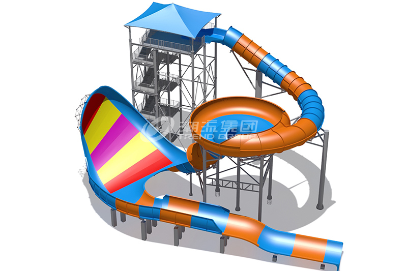 广州潮流水上乐园设备厂家提供大型水上乐园设备 漩涡飞毯滑梯